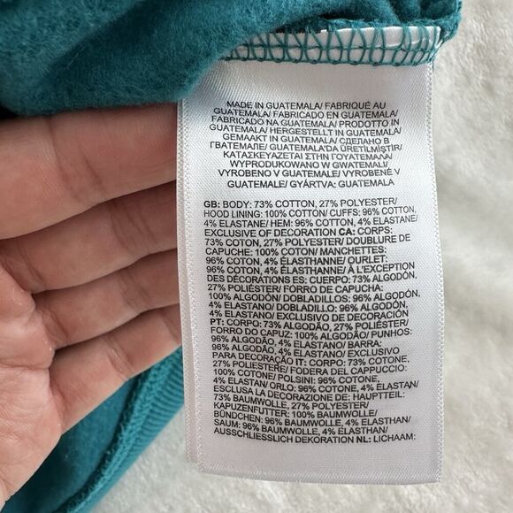 The North Face Hoodie Mens Large Half Dome Fleece Logo Pullover Shady Blue - Picture 7 of 9